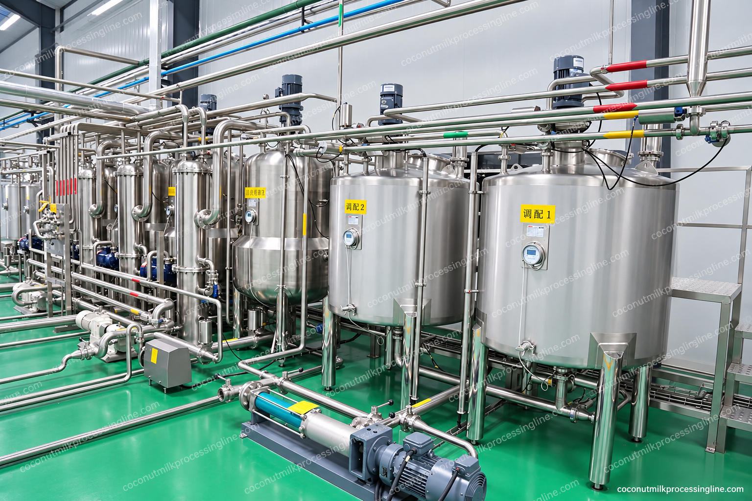Fat standardization & blending tank equipment reference from an actual source photograph